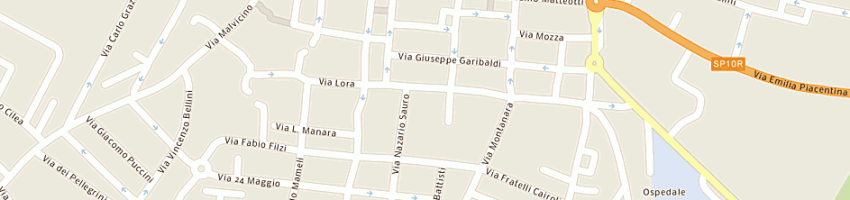 Mappa della impresa cordini ottavio luigi a CASTEL SAN GIOVANNI