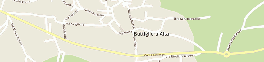 Mappa della impresa trattoria birreria sottosopra a BUTTIGLIERA ALTA