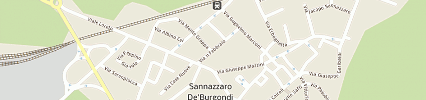 Mappa della impresa municipio a SANNAZZARO DE BURGONDI
