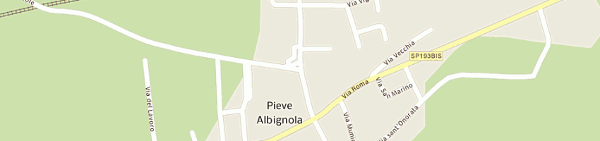 Mappa della impresa municipio a PIEVE ALBIGNOLA