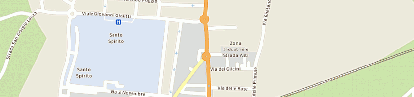 Mappa della impresa pizzeria ristorante apollo (snc) a CASALE MONFERRATO