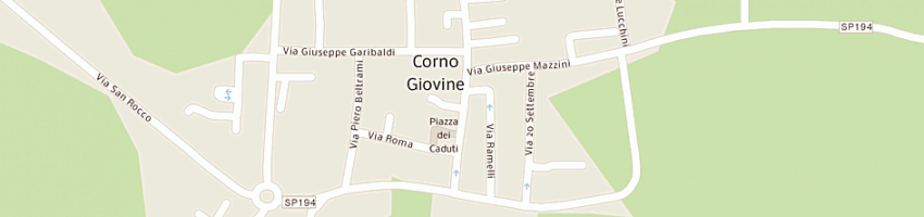 Mappa della impresa ristorante locanda del sole a CORNO GIOVINE