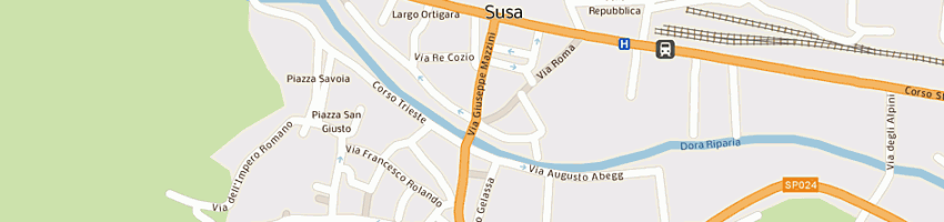 Mappa della impresa cantina del ponte a SUSA