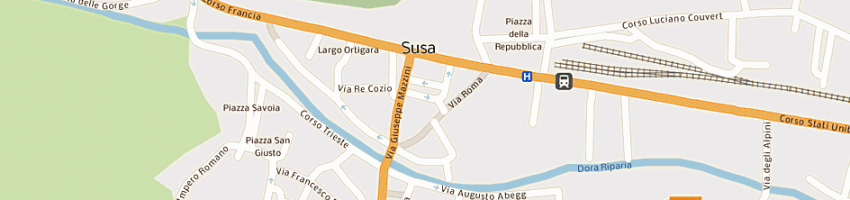 Mappa della impresa elios center solarium a SUSA