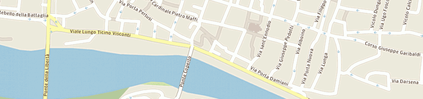 Mappa della impresa infortunistica stradale aries di matranga donato a PAVIA