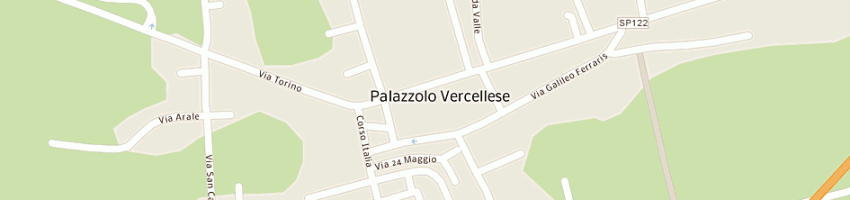 Mappa della impresa poste italiane a PALAZZOLO VERCELLESE