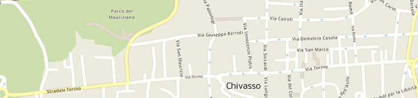 Mappa della impresa centro di incontro comunale a CHIVASSO