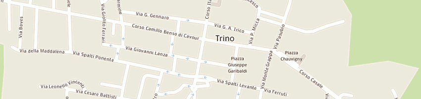 Mappa della impresa ristorante pizzeria al tiffany a VERCELLI