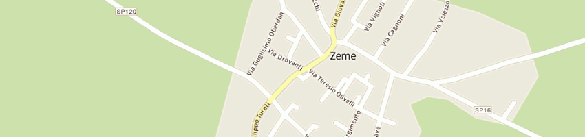 Mappa della impresa bar omnibus a ZEME
