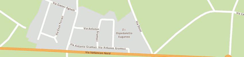 Mappa della impresa cnc - centri di lavoro srl a OSPEDALETTO EUGANEO