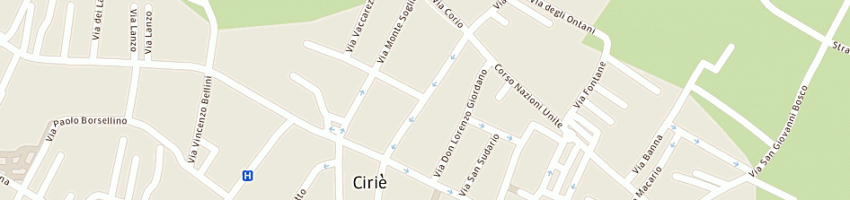 Mappa della impresa griglione laura a CIRIE 