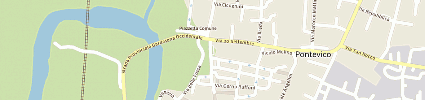 Mappa della impresa trattoria giardino a PONTEVICO