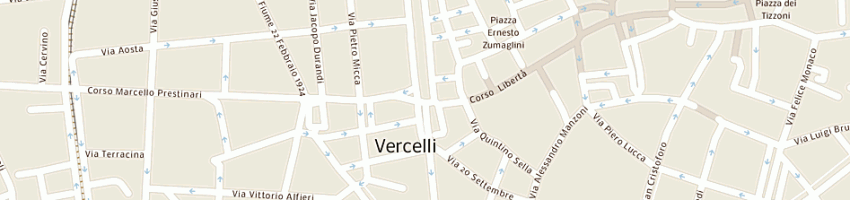 Mappa della impresa reverchon vercelli srl a VERCELLI