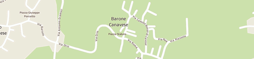 Mappa della impresa poste italiane a BARONE CANAVESE