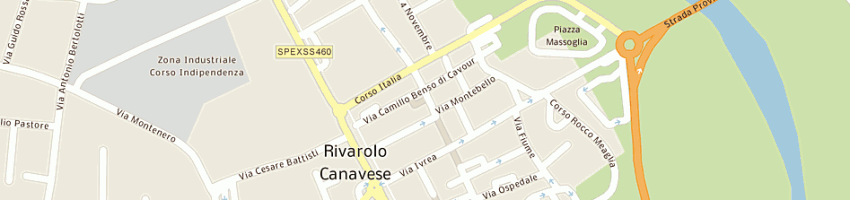 Mappa della impresa associazione per il volontariato nelle ussl a RIVAROLO CANAVESE
