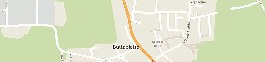 Mappa della impresa piccola vetraria a BUTTAPIETRA