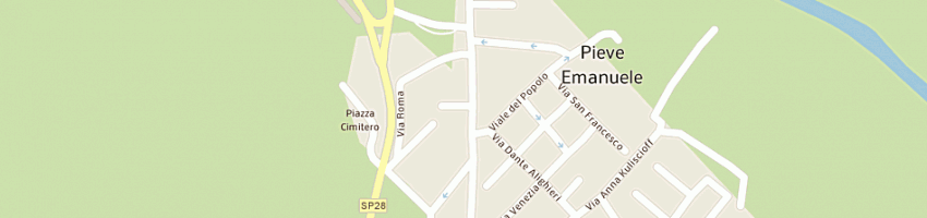 Mappa della impresa farmacia castelli dott gabriella rampichini a PIEVE EMANUELE