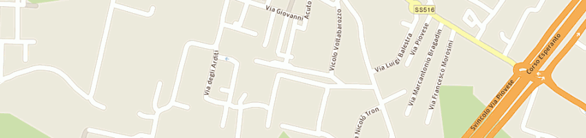 Mappa della impresa tosato gianfranco a PADOVA