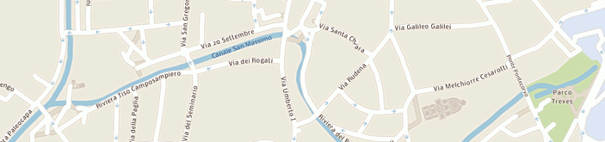 Mappa della impresa associazione libero comune di fiume in esilio a PADOVA