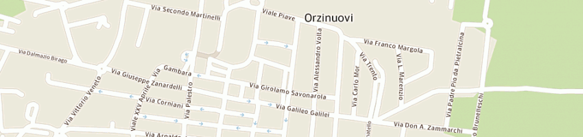 Mappa della impresa vigili del fuoco a ORZINUOVI