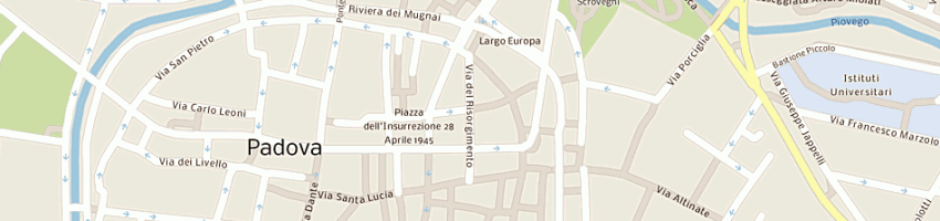 Mappa della impresa galleria fiorentina a PADOVA