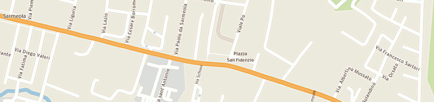 Mappa della impresa pizzeria ristorante alle torri a RUBANO