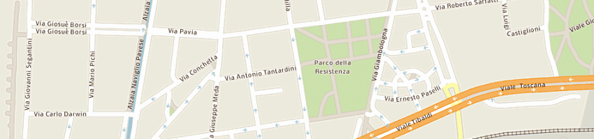 Mappa della impresa studio oltre snc di patrizio corno e c a MILANO