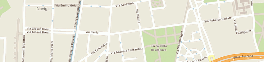 Mappa della impresa granata rita a MILANO