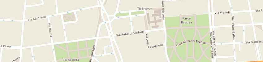 Mappa della impresa teletecnica di porretti franco a MILANO