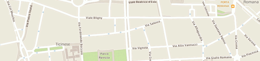 Mappa della impresa bligny parking srl a MILANO