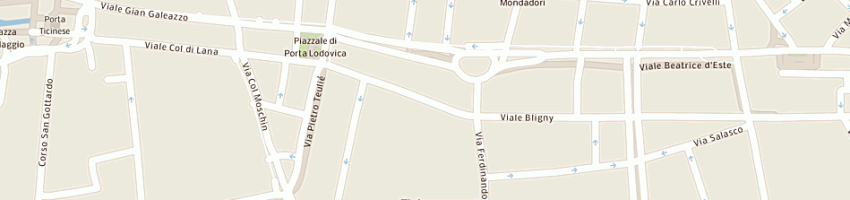 Mappa della impresa panificio migliarino a g a MILANO