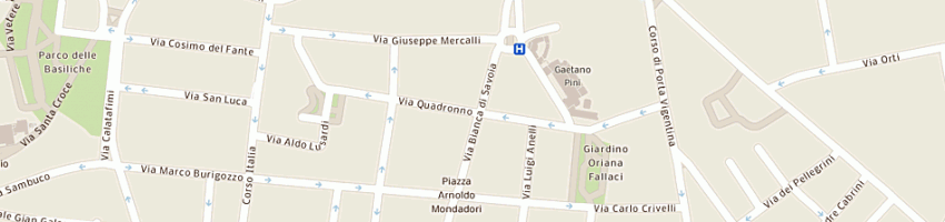 Mappa della impresa suore di carita' a MILANO