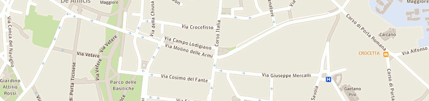 Mappa della impresa anfra srl a MILANO