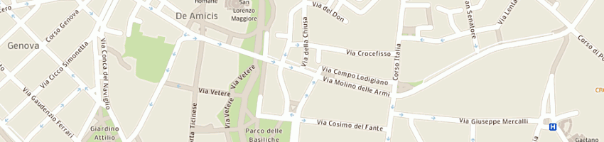 Mappa della impresa hotel abc desa sas di buono demetrio e c a MILANO