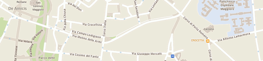 Mappa della impresa crostarosa guicciardi - villa a MILANO