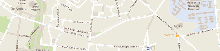 Mappa della impresa pezzano elena a MILANO