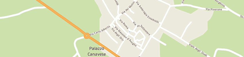 Mappa della impresa municipio a PALAZZO CANAVESE