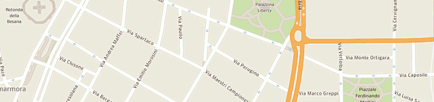 Mappa della impresa studio barana andrea a MILANO