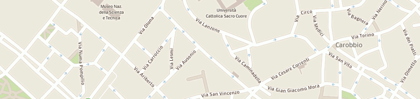 Mappa della impresa doc center srl a MILANO