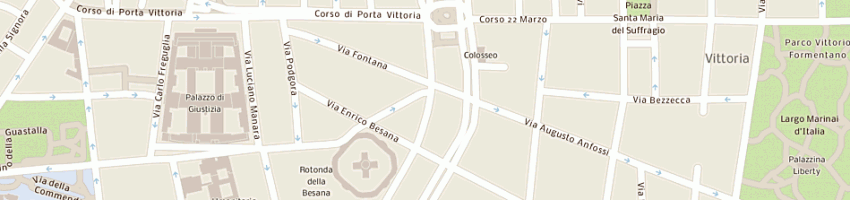 Mappa della impresa studio legale avvocati antonini a brizzi gamberi rava g brizzi pirovano a MILANO
