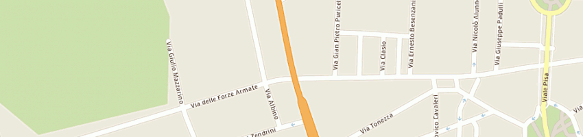 Mappa della impresa garage autofficina chinotto di albino salvatore a MILANO