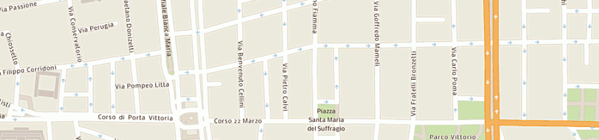 Mappa della impresa autorimesse marcona (soccooprl) a MILANO