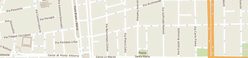 Mappa della impresa agenzia per la cina (srl) a MILANO