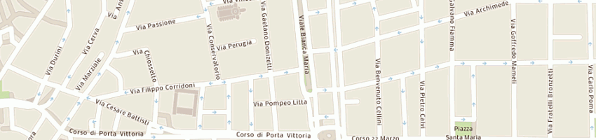 Mappa della impresa ansedonia srl a MILANO