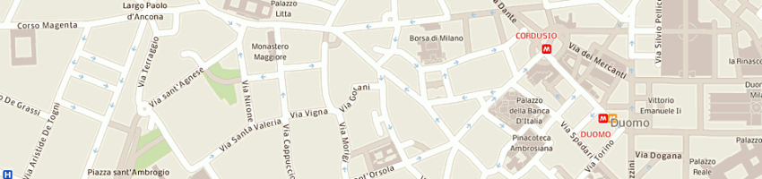 Mappa della impresa studio attanasio associazione professionale dei dottori commerciali a MILANO