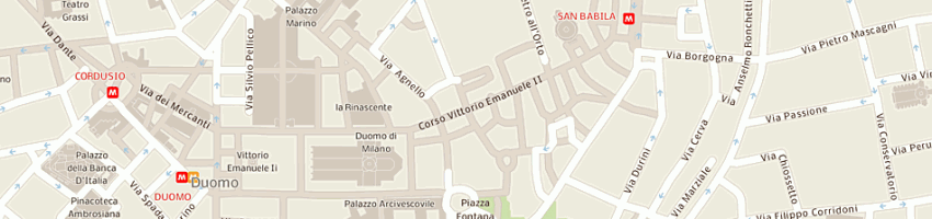 Mappa della impresa san babila srl a MILANO