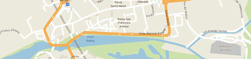 Mappa della impresa pizzeria ristorante al faro a IVREA