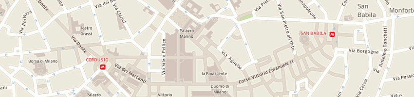 Mappa della impresa antichita' a MILANO
