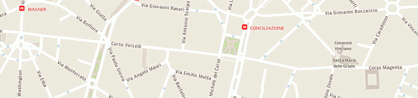 Mappa della impresa bottega verde srl a MILANO