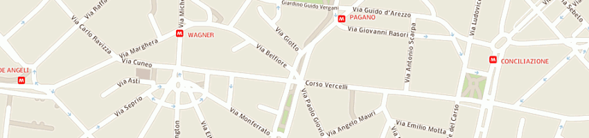 Mappa della impresa studio legale associato vianello e vianello a MILANO